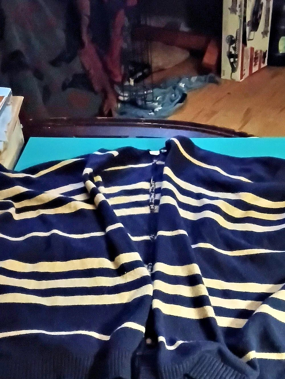 Gap Striped Sweater in Blue & Beige Like New